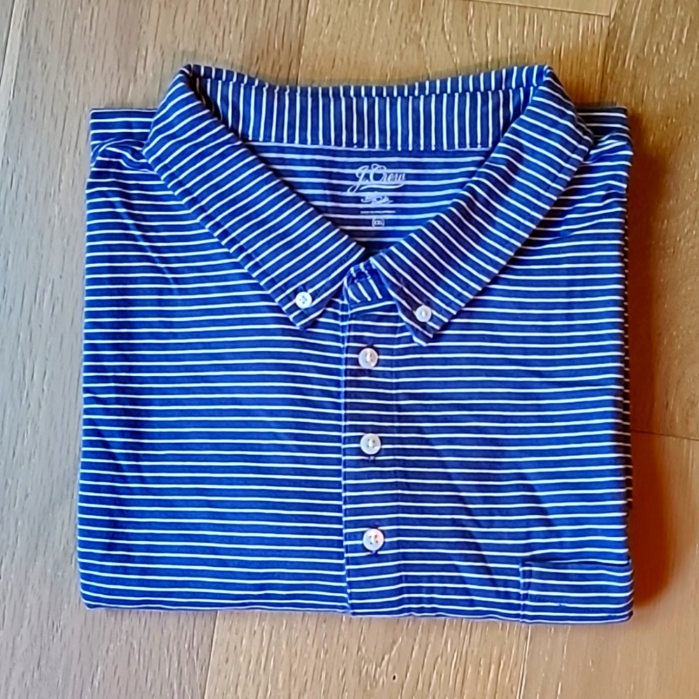 Men's J Crew Striped Short-sleeve Polo Shirt
